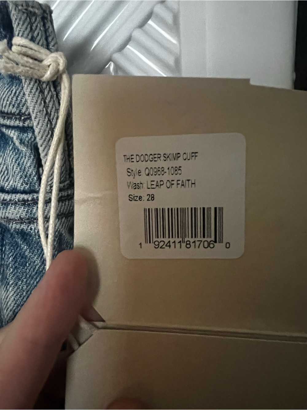 NWT Size 28 The Dodger Skimp High Waist Cuffed Hem Wide Leg Jeans - Picture 6 of 10